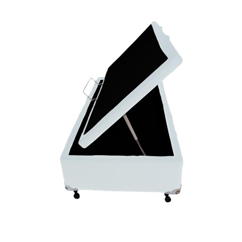 Cama Box Baú Castor Solteiro Corano Branco 96x203x35cm - 1