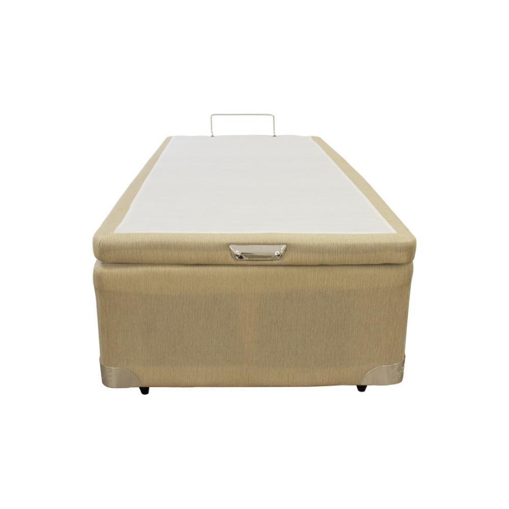 Cama Box Baú Castor Solteiro Linho Bege 120x203x35cm - 3