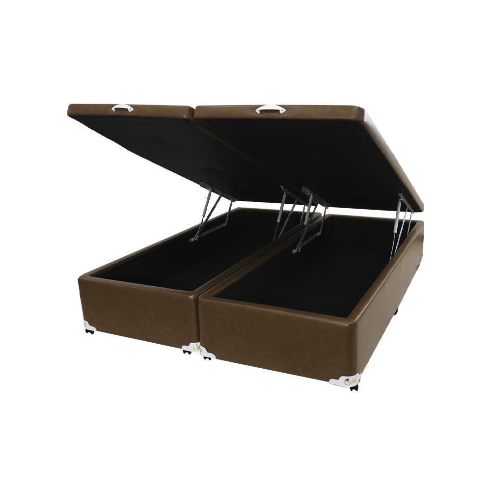 Cama Box Baú Castor King Premium Caramelo 180x200x35cm - 1