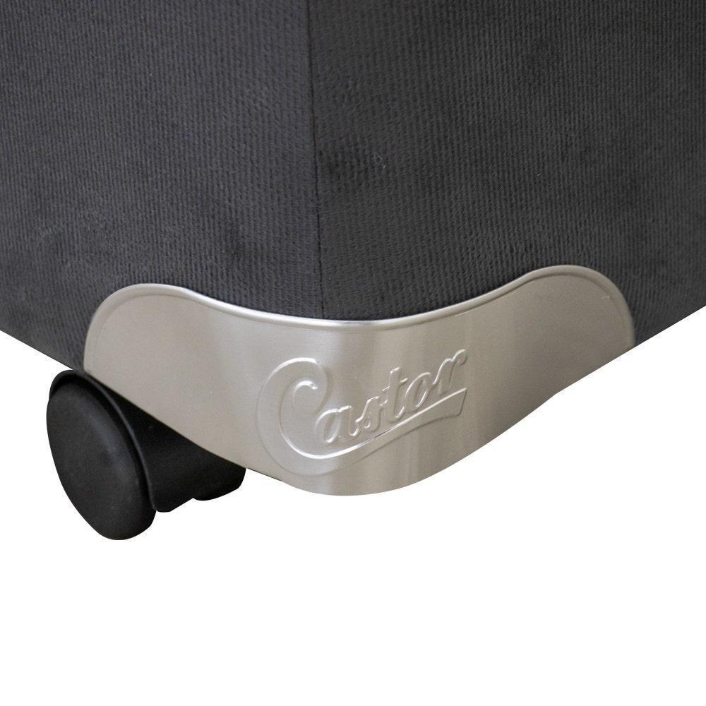 Cama Box Baú Castor King Vellus Cinza 180x200x35cm - 2