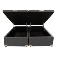 Cama Box Baú Castor King Vellus Cinza 180x200x35cm - 4