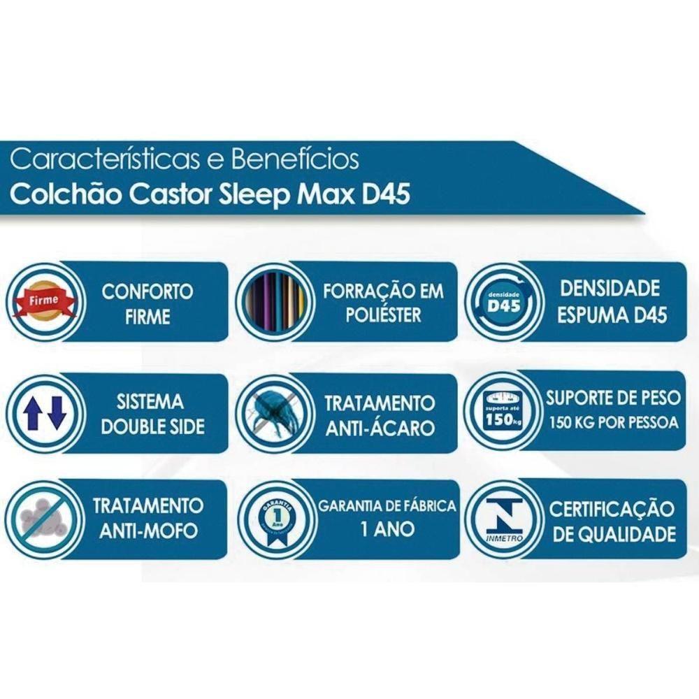 Colchão Viúva Espuma D45 Sleep Max (128x188x15) - Castor - 5