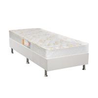 Cama Box Com Auxiliar Solteiro Colchão Anatômico Castor Sleep Firme + Base Crc Courano White(88x188) - 1
