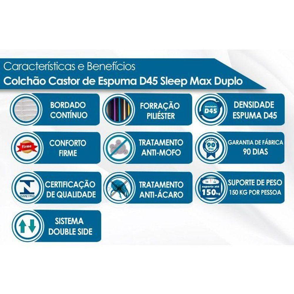 Colchão Queen Espuma D45 Sleep Max Euro Pillow (158x198x25) - Castor - 3