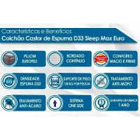Colchão Queen Espuma D33 Sleep Max Euro Pillow (158x198x25) - Castor - 5