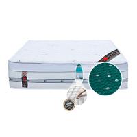 Cama Box King: Colchão C-vibro Massagem Castor Pocket Gold Star Niponpedic Magnético + Base Crc Courano White(193x203) - 2