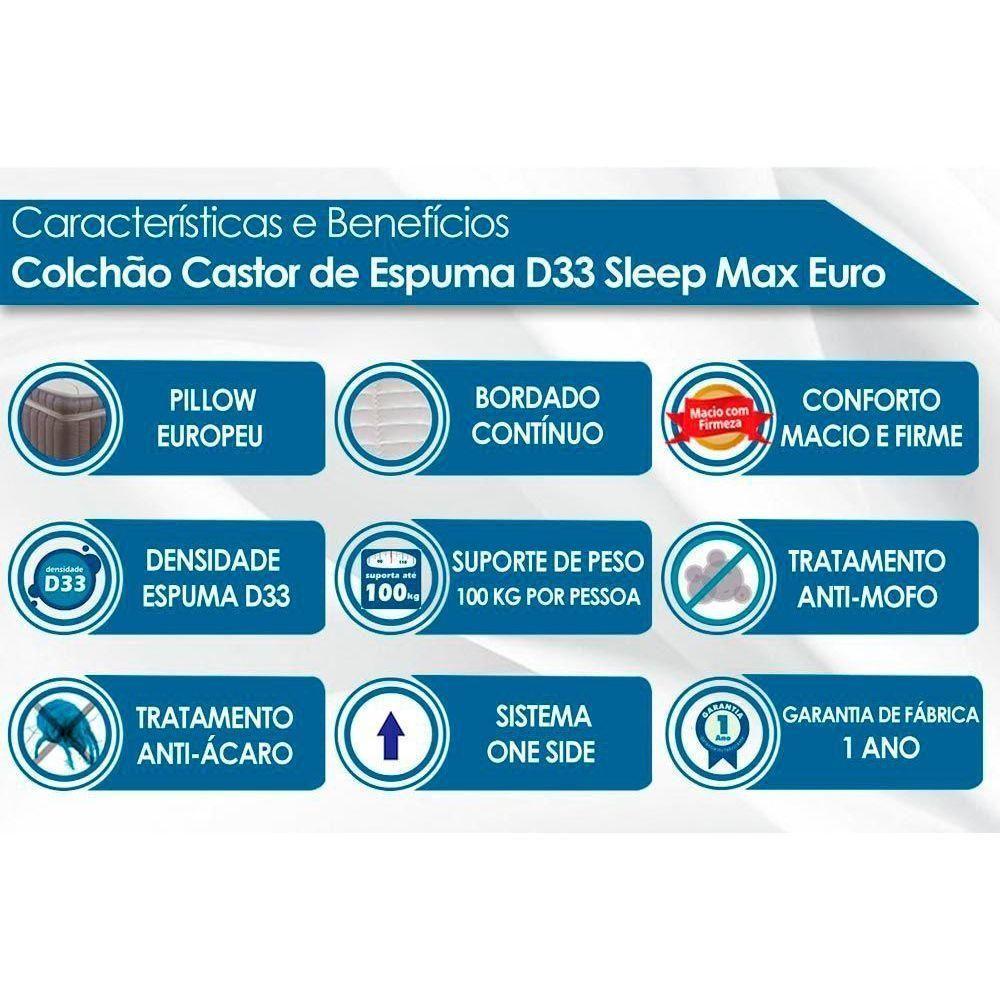 Colchão Casal Espuma D33 Sleep Max Pillow (138x188x25) - Castor - 5