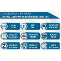 Colchão Casal Molas Ensacadas Pocket Gold Star Light Stress Oxygen Plush Euro Pillow 138x188x34