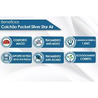 Cama Box Casal Colchão Molas Ensacadas Castor Pocket Silver Star Air + Base Crc Suede Clean(138x188) - 5