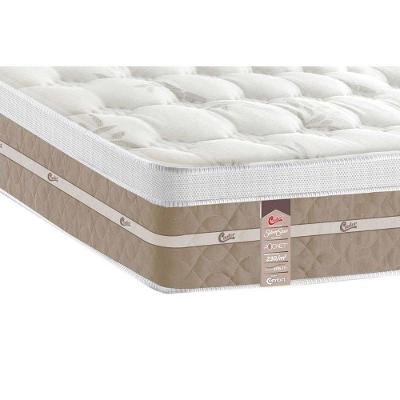 Cama Box King: Colchão Molas Ensacadas Castor Pocket Silver Star Air Double + Base Crc Suede Clean(193x203)