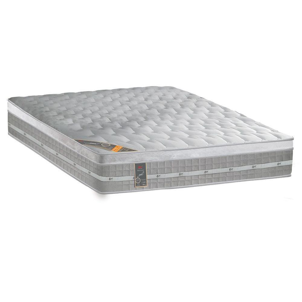 Colchão King Espuma Visco Gel Molas Ensacadas Pocket Premium Euro Pillow (193x203x32) - Castor - 1