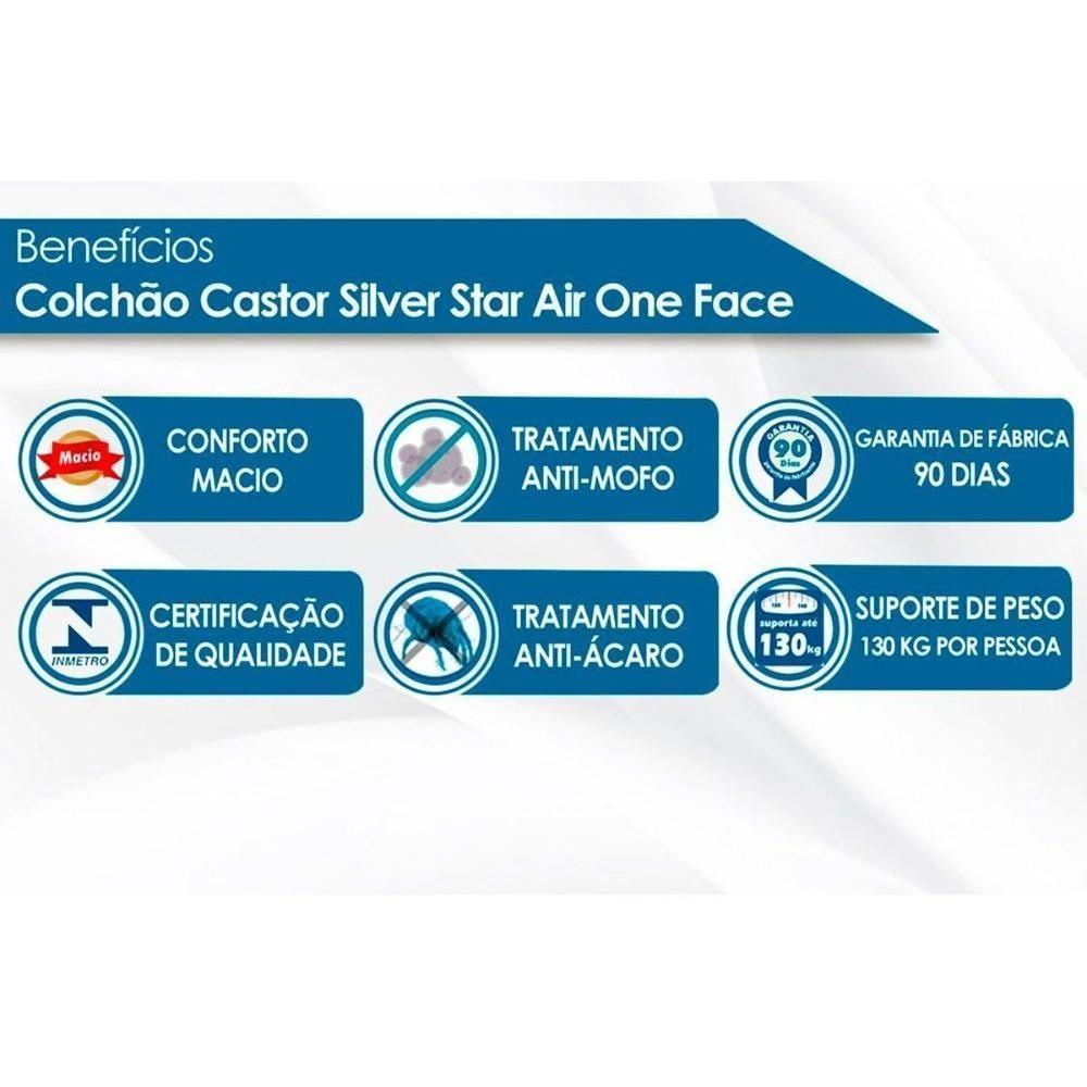 Conjunto Box King: Colchão Molas Castor Ensacadas Silver Star Air + Base Crc Suede Clean (193x203) - 3