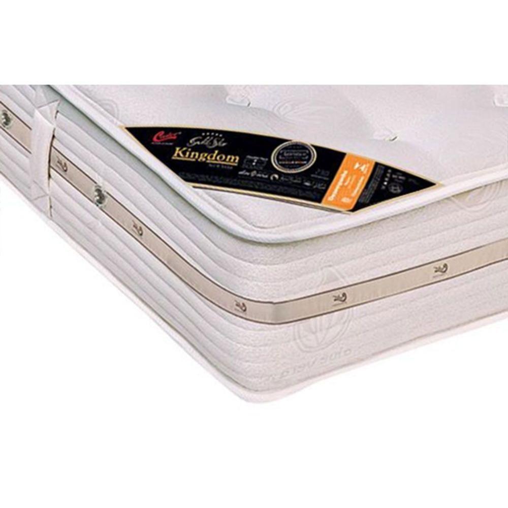 Cama Box Baú: Colchão Molas Pocket Ensacadas Castor Kingdom Aloe Vera + Base Crc Courano White (193x203) - 3