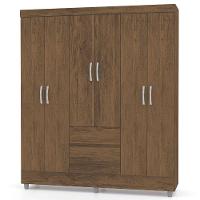 Guarda Roupa Solteiro Ideal Plus 6 Portas Imbuia Rústico Vr - 1