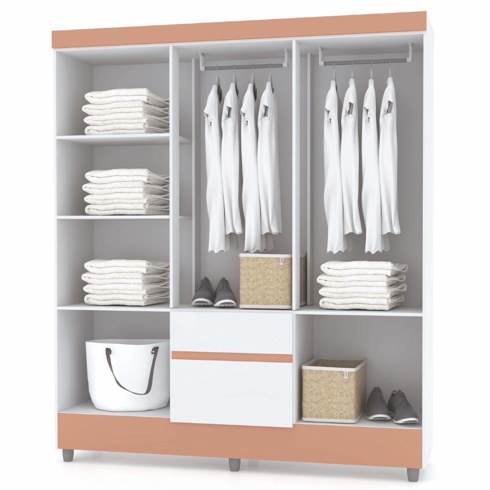 Guarda Roupa Solteiro Ideal Plus 6 Portas Branco Camarim Flex Vr - 3