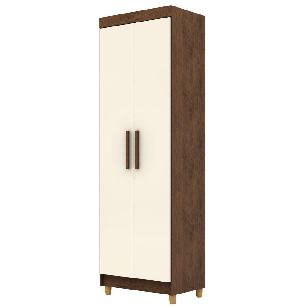 Armário Multiuso Line 2 Portas Imbuia Champanhe Vr - 1