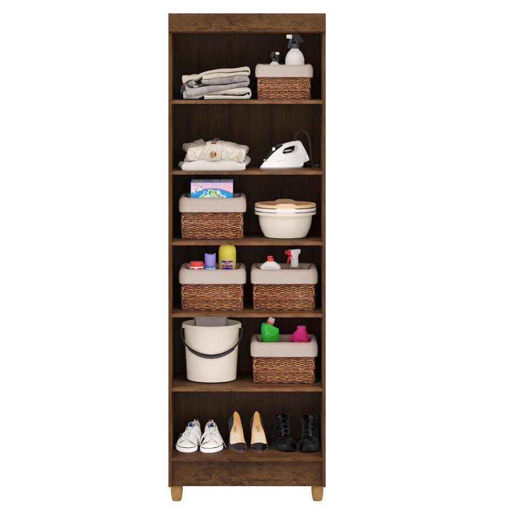 Armário Multiuso Line 2 Portas Imbuia Champanhe Vr - 3