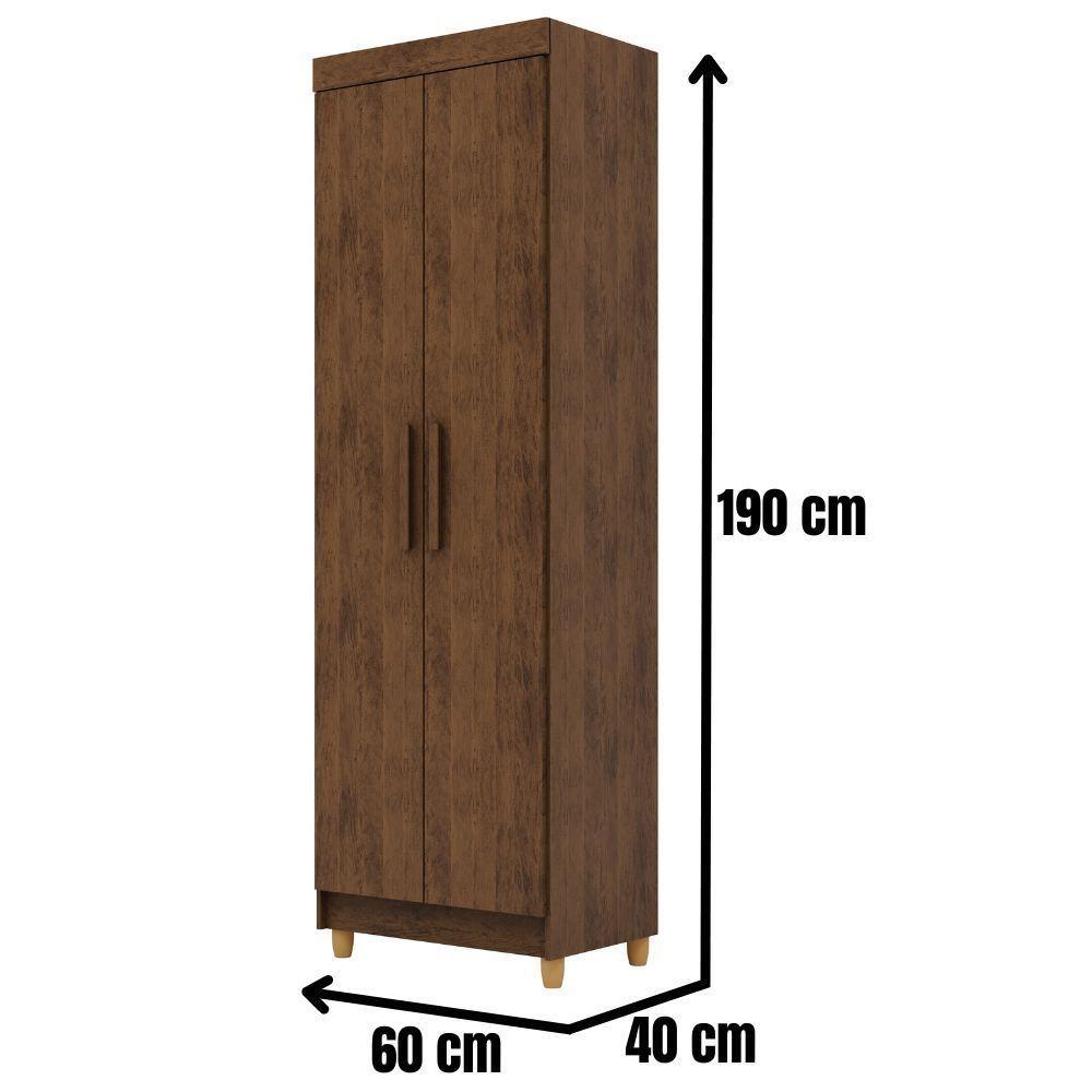 Armário Multiuso Line 2 Portas Imbuia Rústico Vr - 5