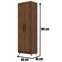 Armário Multiuso Line 2 Portas Imbuia Rústico Vr - 5