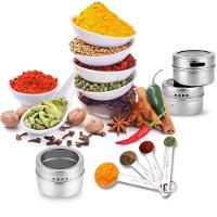 Porta Temperos Condimentos Magnético Inox 6 Potes Imantado - 3