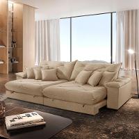 Sofá Ágata Linho Dois Módulos De 90 Cm B25 A226 Linho Bege - 1