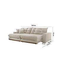 Sofá Duque Dois Módulos De 80cm B25cm A302 Linho Branco - 5