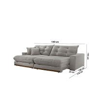 Sofá Duque Dois Módulos De 80cm B25cm A230 Linho Cinza