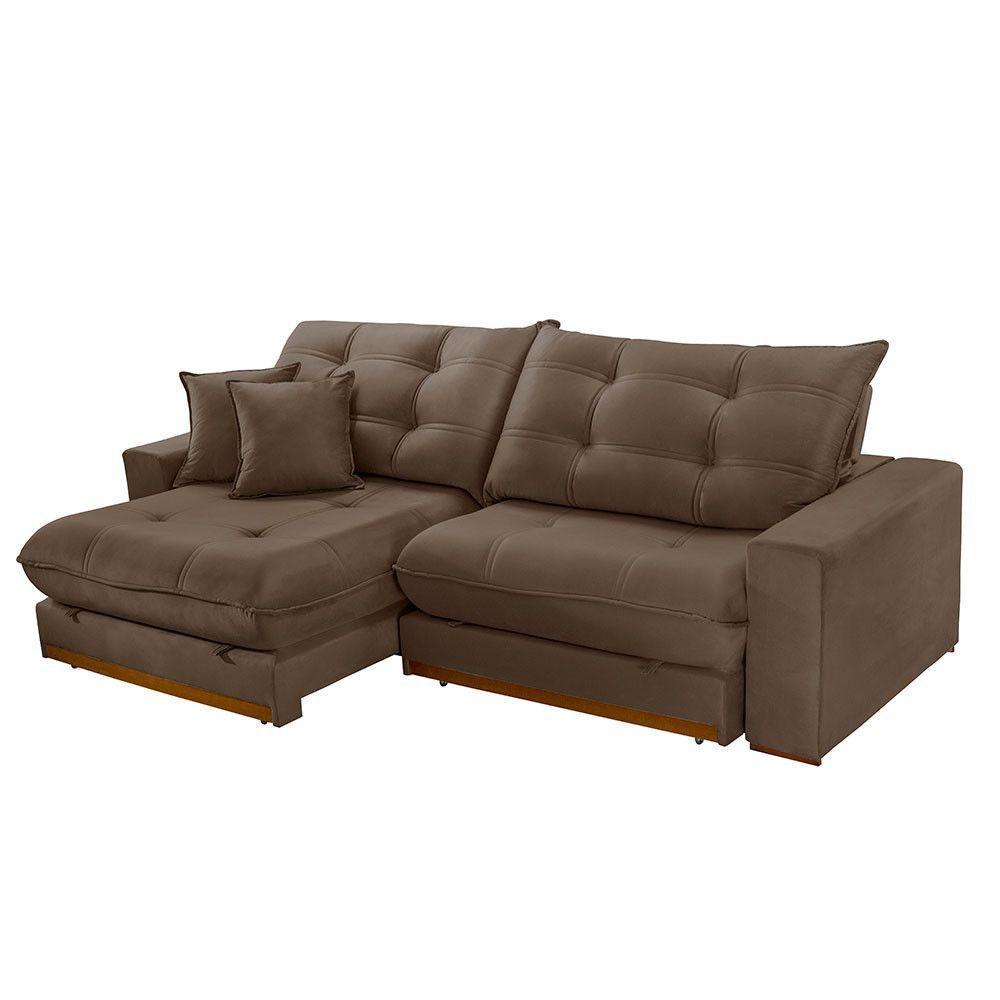Sofá Duque Dois Módulos De 120cm B25cm B016 Veludo Marrom - 6