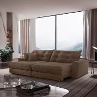 Sofá Duque Dois Módulos De 120cm B25cm B016 Veludo Marrom - 1