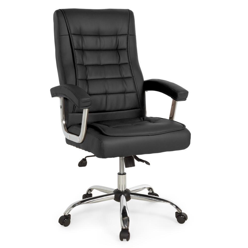 Cadeira De Escritório Giratória Presidente Premium Com Molas Ensacadas - Preto - 1