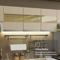 Armário De Cozinha Completa 100% MDF 310 Cm Smart 02 Xa Branco/Rustic/Crema - 9