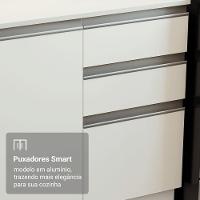 Armário De Cozinha Completa 100% MDF 310 Cm Smart 01 Xa Branco - 6