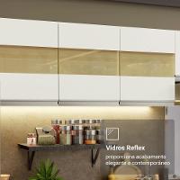 Armário De Cozinha Completa 100% MDF 310 Cm Smart 01 Xa Branco - 9