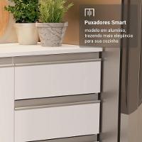 Armário De Cozinha Completa 100% MDF 310 Cm Smart 01 Branco - 6