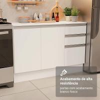 Armário De Cozinha Completa 100% MDF 310 Cm Smart 01 Branco - 8