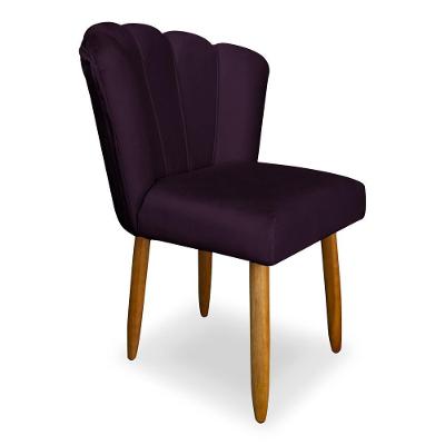 Cadeira Para Mesa De Jantar Flor Moderna Balaqui Decor Roxo
