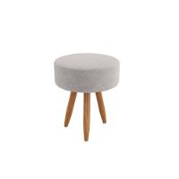 Kit 2 Poltronas Cadeira Recepção Nina Com Puff Balaqui Decor Bege - 6