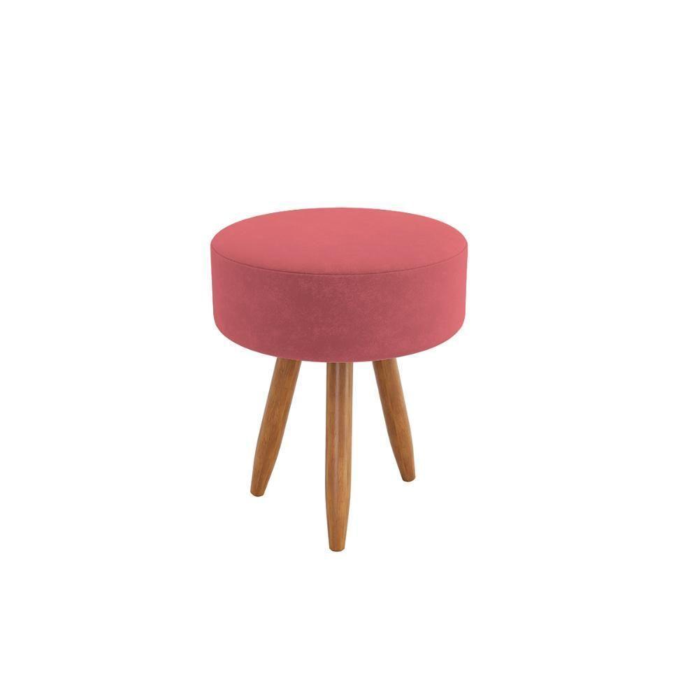 Kit 2 Poltronas Cadeira Recepção Nina Com Puff Balaqui Decor Rosa - 7