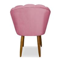 Cadeira Para Mesa De Jantar Veludo Reforçada Balaqui Decor Rosa - 5