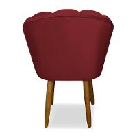 Cadeira Para Mesa De Jantar Veludo Reforçada Balaqui Decor Vermelho - 5