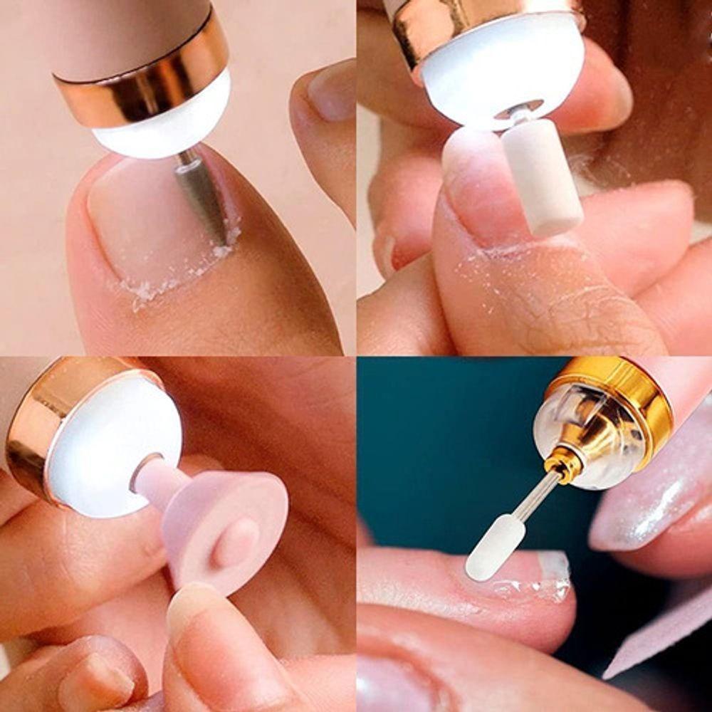 Kit Lixadeira De Unhas Portátil 5 Em 1 - Manicure E Cutícula Com Facilidade - 3