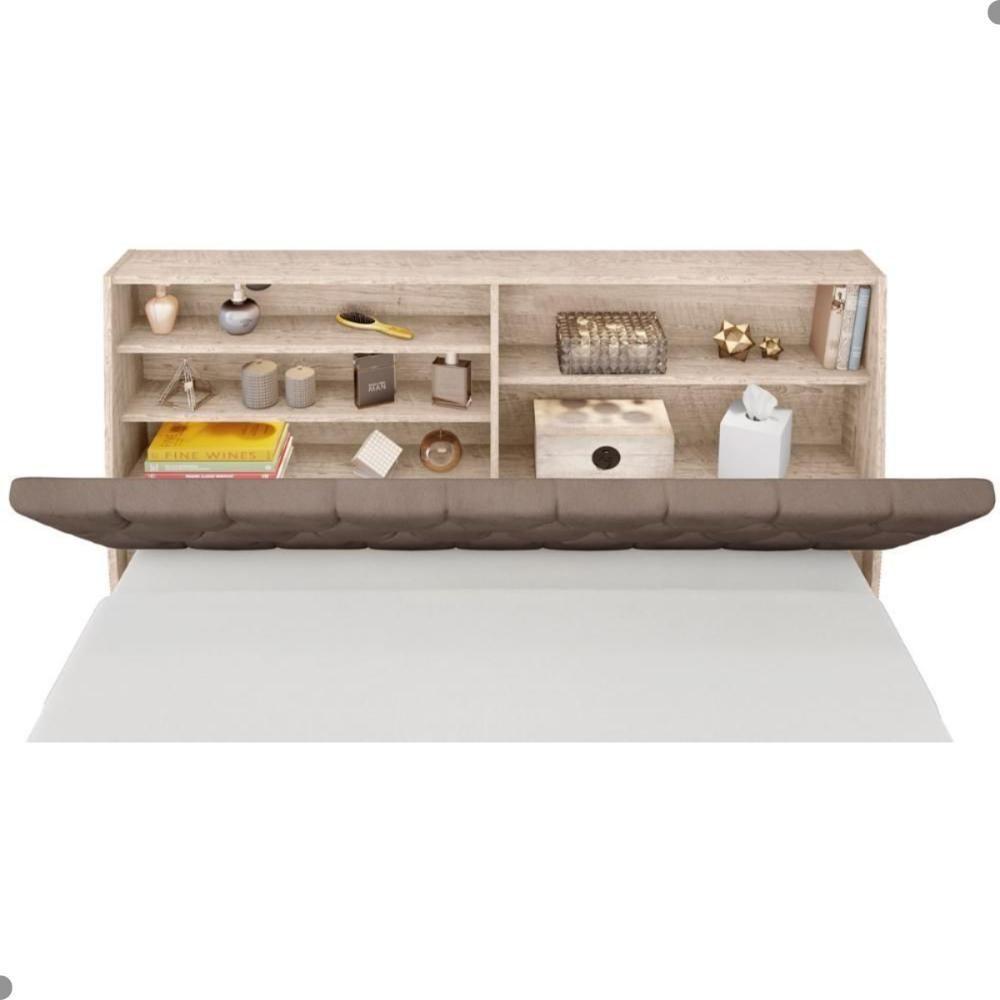 Cabeceira Box Queen Isis Amarula Com Capitonê Bege Escuro - 3