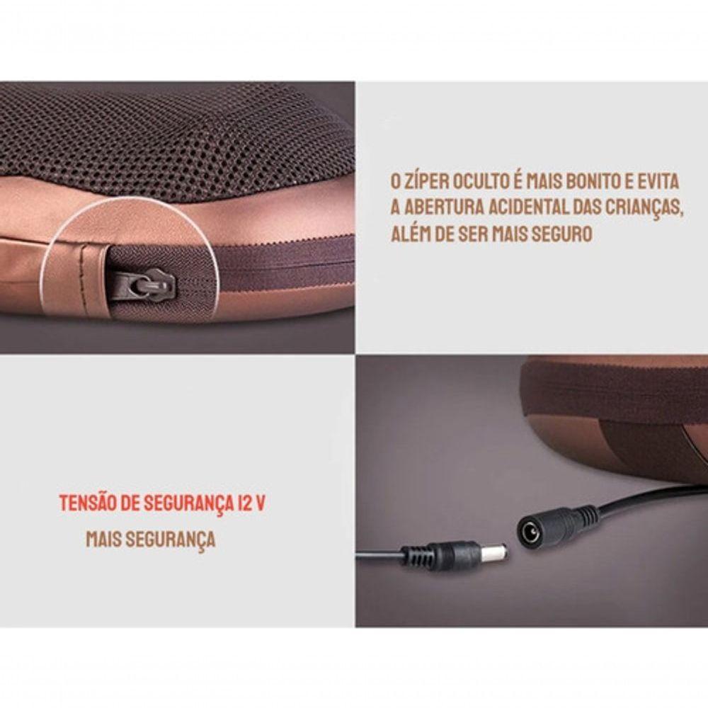 Almofada Massageadora Com Shiatsu Infravermelho - Relaxamento Profundo A Qualquer Hora - 8