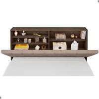 Cabeceira Box Casal Isis Chocolate Com Capitonê Bege - 3