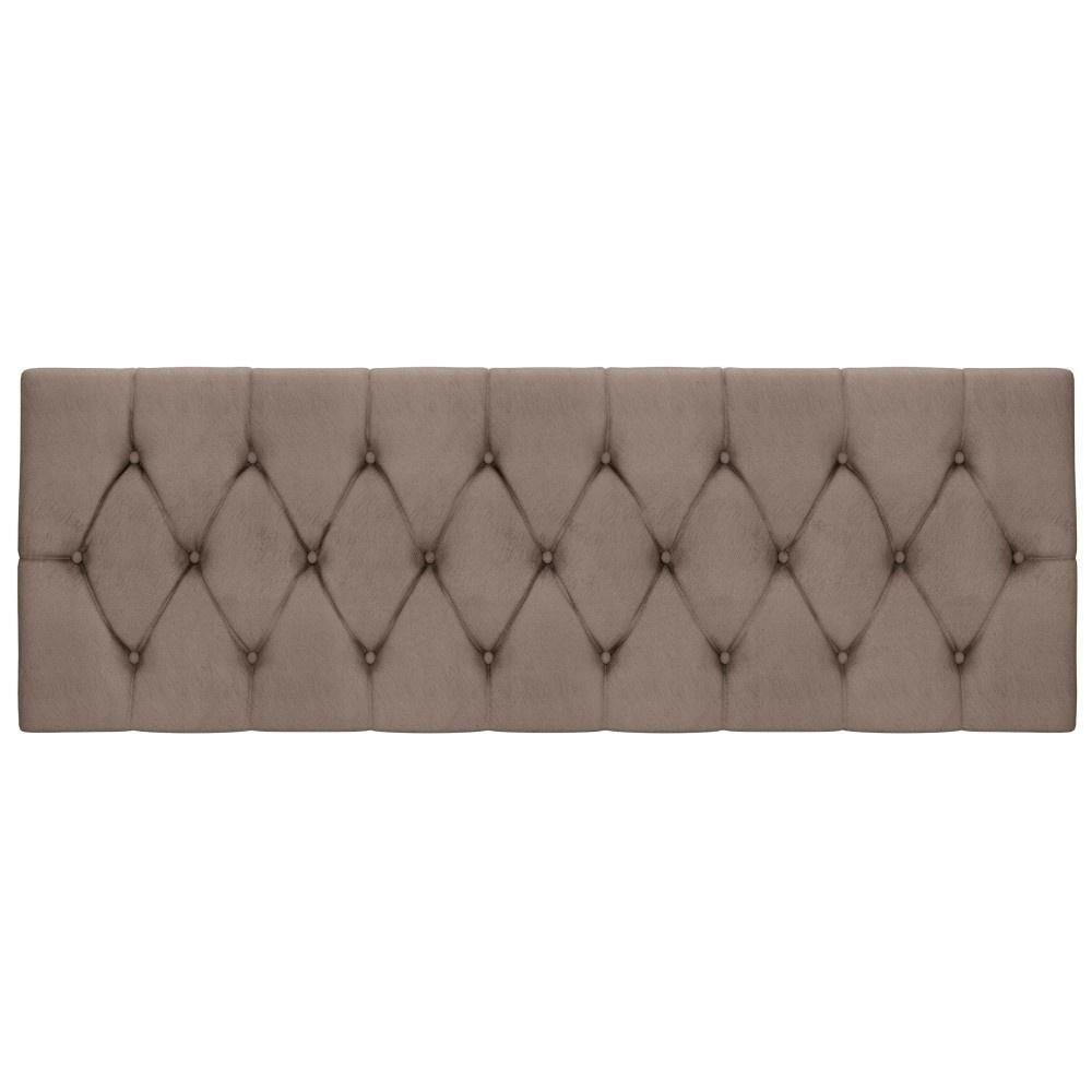 Cabeceira Queen Box Laura Malbec Captonê Bege Escuro - 4