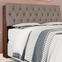 Cabeceira Queen Box Laura Malbec Captonê Bege Escuro - 1