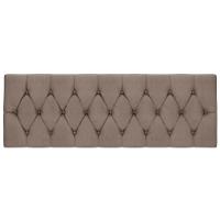 Cabeceira Queen Box Laura Malbec Captonê Bege Escuro