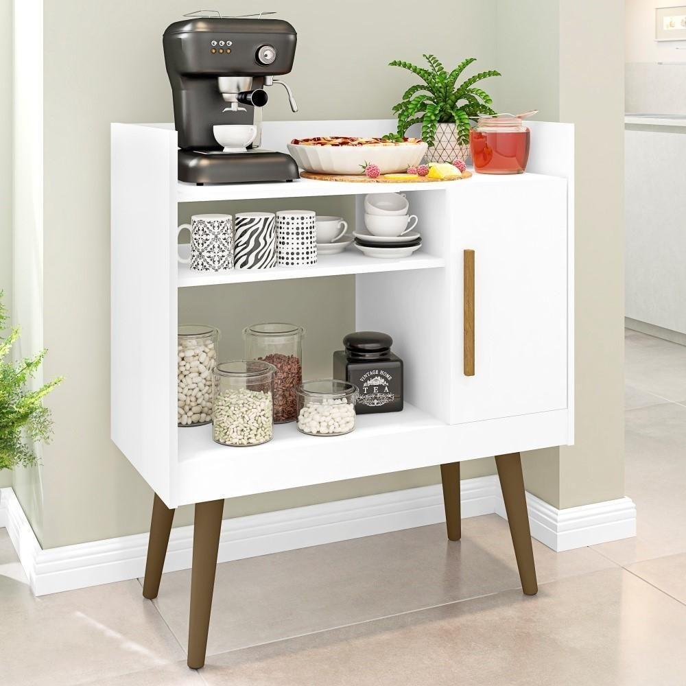 Buffet Mesinha Coffee Com Porta Phill Branco - 1