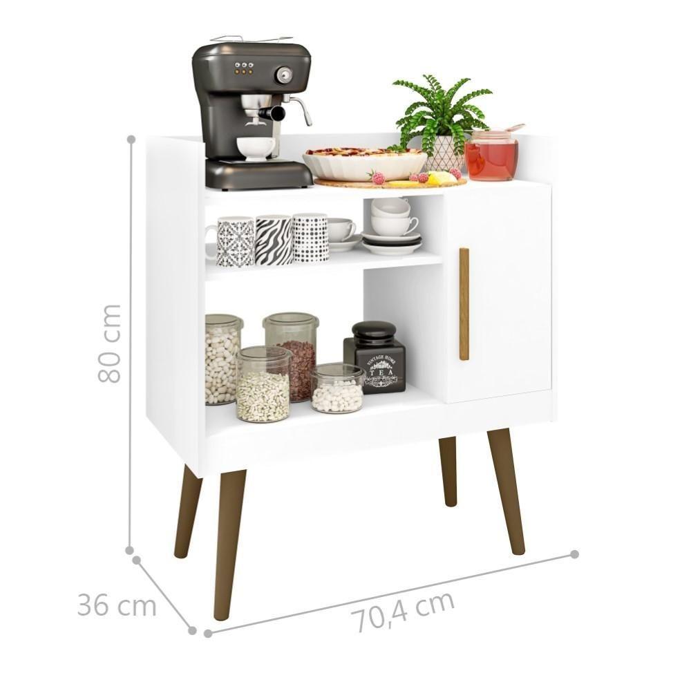 Buffet Mesinha Coffee Com Porta Phill Branco - 2
