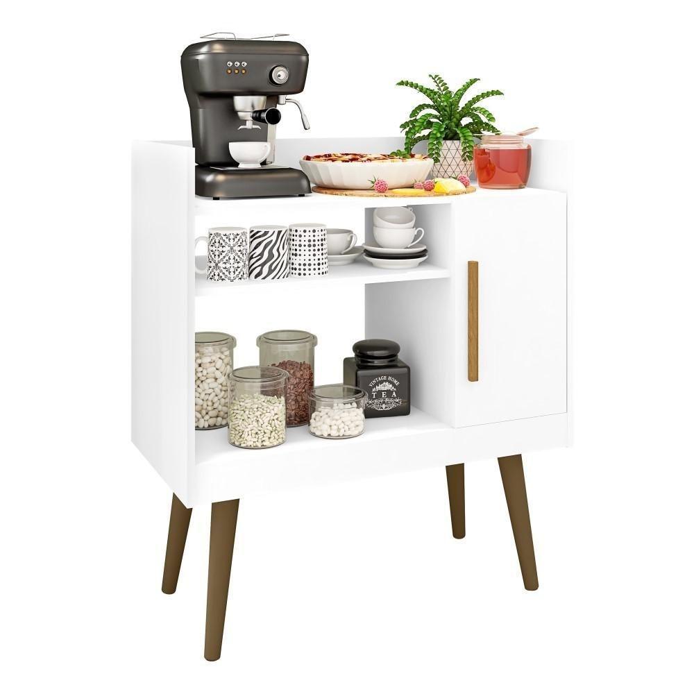 Buffet Mesinha Coffee Com Porta Phill Branco - 3